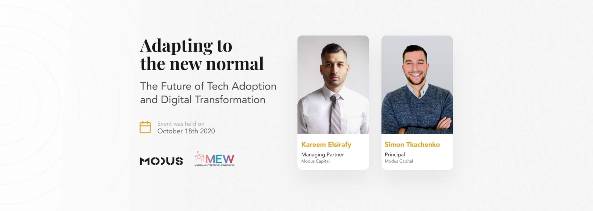 Adapting to the New Normal-MEW2020